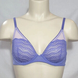 32B Xhilaration Unlined T-Shirt Lace Underwire Bra‎ "Violet Storm" NWT